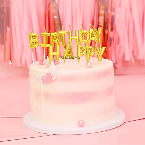 SHANAYA Happy Birthday Letter Candles Set for Cake Decoration Items for Birthday Celebrations for Boys Girls Adults (Random Colors) - Image 3