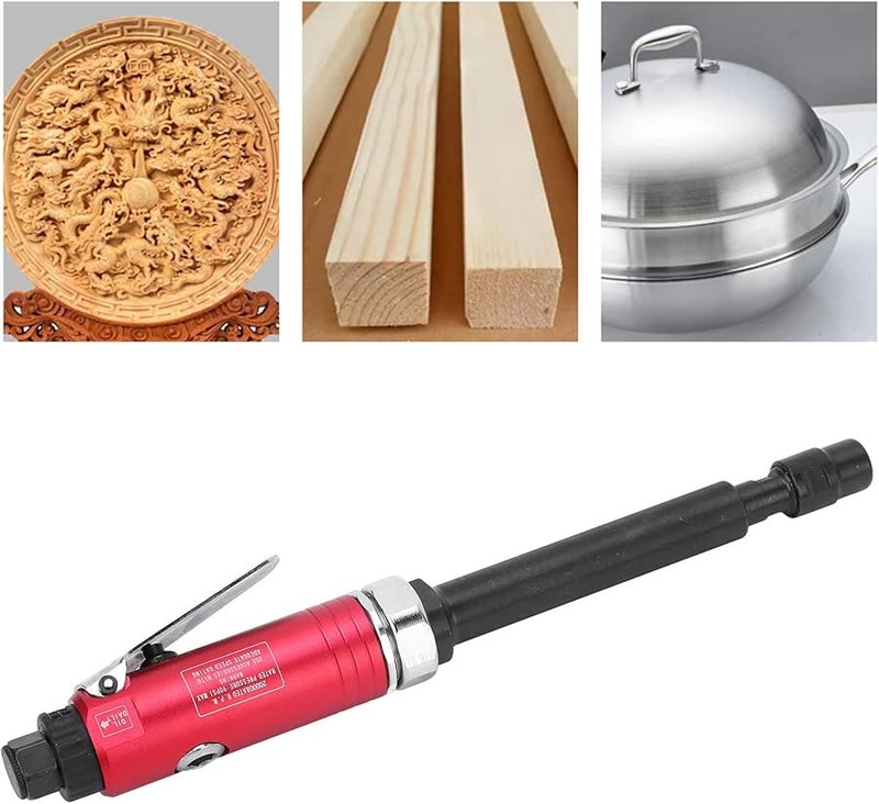 US Style Extended Air Die Grinder Tool 20000RPM 90PSI 3mm 6mm Collet Aluminum Alloy - Image 4