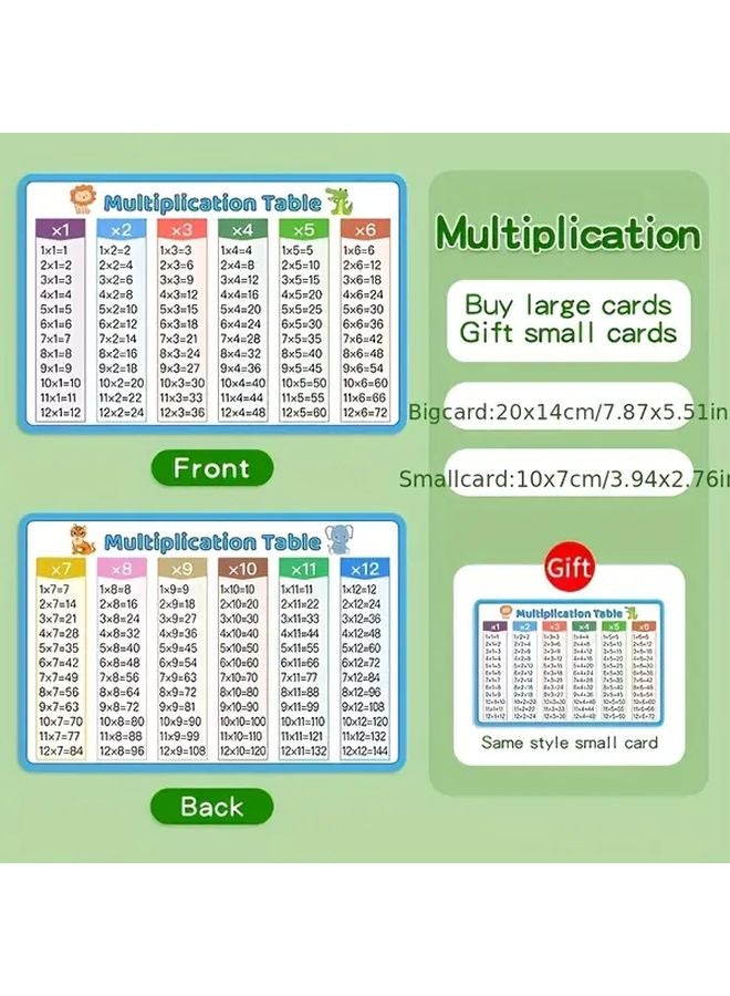Multiplication Flash Cards For Kids Addition Subtraction Division Tables Educational Math Learning Tools - Image 1