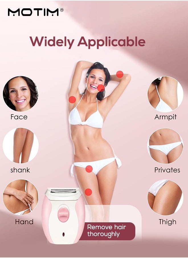 موتيم ماكينة حلاقة كهربائية لإزالة الشعر للنساء، ماكينة حلاقة كهربائية لإزالة الشعر، ماكينة حلاقة كهربائية لإزالة الشعر من الجسم لإزالة الشعر من الساقين تحت الإبطين  - Image 2
