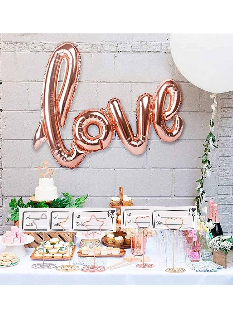 Luckam 12 Piece Table Number Holder, 3.35" Position Card Holder, Photo Picture Holder for Centerpieces, Weddings, Parties, Birthdays, Star Shape - Image 5