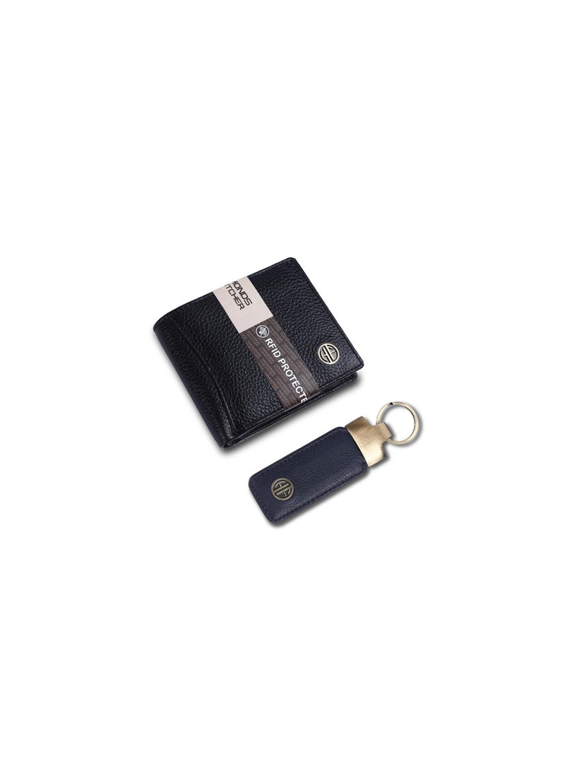 HAMMONDS FLYCATCHER HAMMONDS FLYCATCHER Premium Diwali Gift For Men-Leather Wallet For Men With Keychain Combo-Wallet With 6 Card Slots-Birthday Special&Unique Festival Gift Ideas For Husband,Boyfriend,Black - Image 1