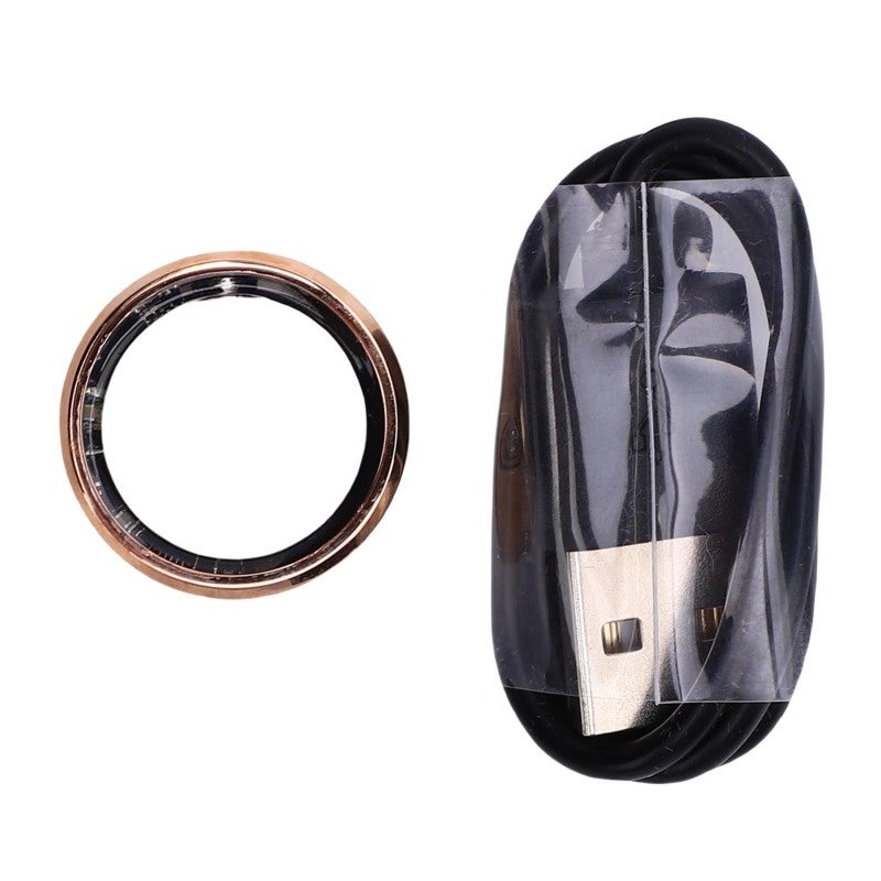 Smart Ring Fitness Tracker: 9# Gold 6.3mm Narrow Width - IP68 Waterproof Multiple Sports Modes Bluetooth Remote Photography for Daily Wear, Gym Workouts, Swimming & Health Monitoring - Image 1