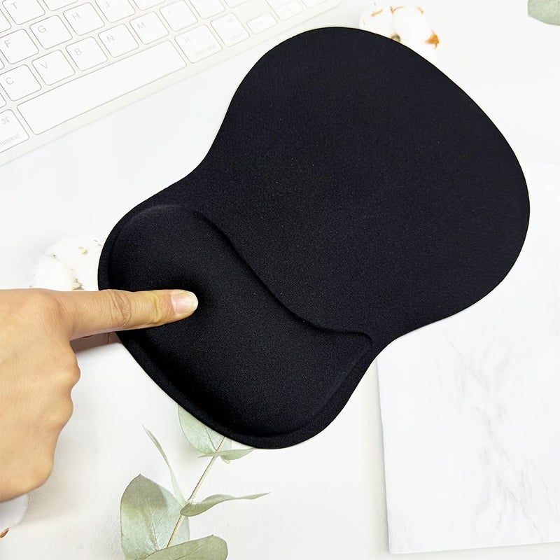 Creative Drip Edge Desktop Office Mouse Pad With Wrist Rest Black Ergonomic Keyboard Wrist Rest Memory Foam Anti Slip Typing Wrist Rest To Relieve Wrist Pressure For Home Office And Gaming - Image 4