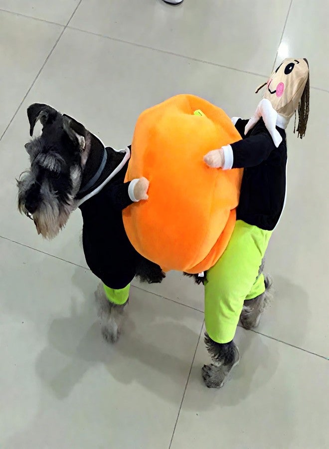 BlueSpace Pet Costume Dog Cat Pumpkin Pets Suit Halloween Costumes Pets Clothing for Small Dogs and Cats, Perfect for Halloween Christmas and Theme Party, M - Image 2