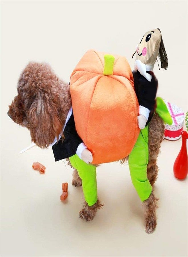 BlueSpace Pet Costume Dog Cat Pumpkin Pets Suit Halloween Costumes Pets Clothing for Small Dogs and Cats, Perfect for Halloween Christmas and Theme Party, M - Image 1