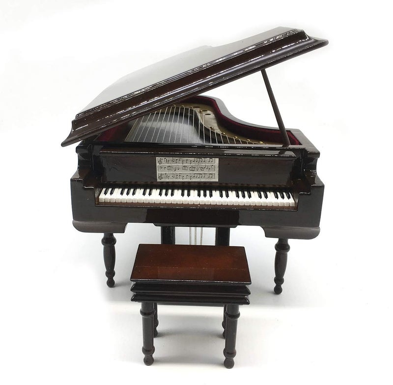 SHTWX Piano Music Box with Bench and Black Case Musical Boxes Gift for Christmas/Birthday/Valentine's Day, Melody Spirited Away - Image 2