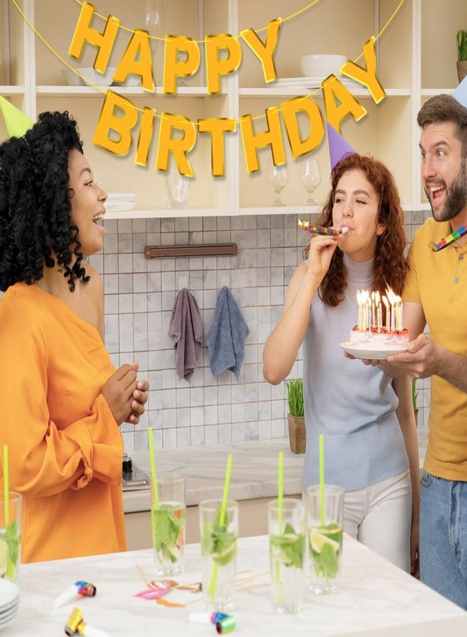 لافتة عيد ميلاد سعيد صفراء من ليميسين - زينة لافتات الحفلات للاستخدام الداخلي والخارجي - Image 5