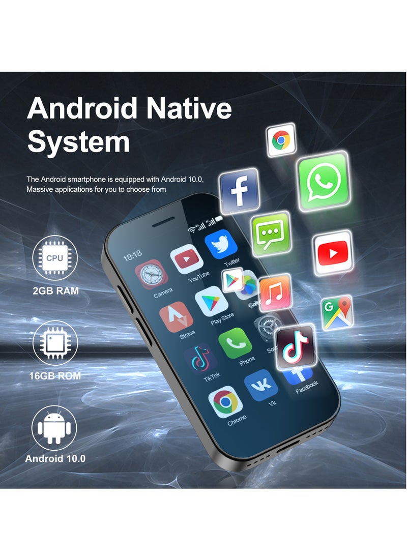 AROAQ Mini Smartphone, Lightweight HD Display Small Smartphone, Easy To Carry Face Recognition Mini Mobile Phone, Dual Cards Dual Standby Durable Cellphone, (1pc, Purple) - Image 5