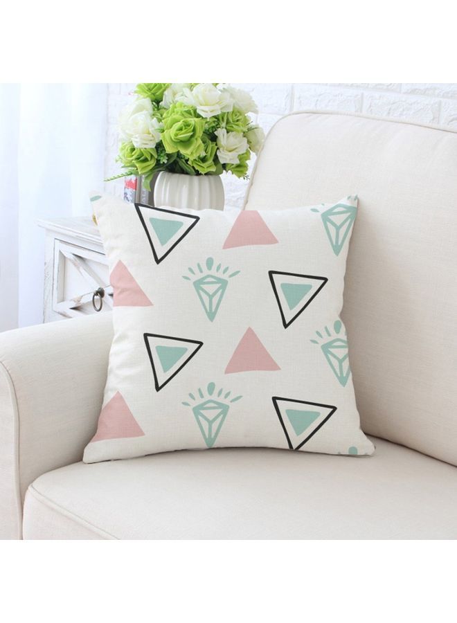 NIBEMINENT Decorative Cushion Cover White/Blue/Pink 45x45cm