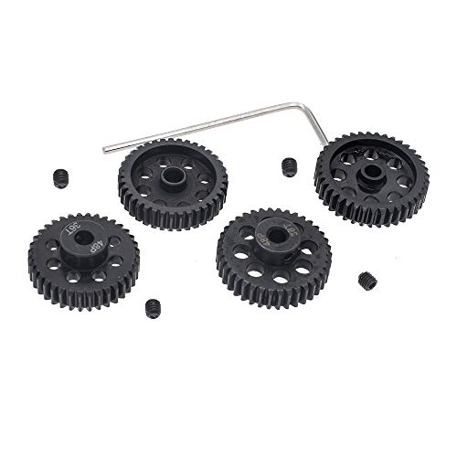 GTHELE 4pcs 48P Pinion Gear 3.175mm Set Hardened 36T 37T 38T 39T 48DP Pitch Gears RC Upgrade Part with Screwdriver - Image 1