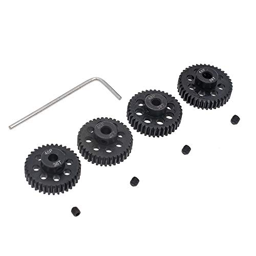 GTHELE 4pcs 48P Pinion Gear 3.175mm Set Hardened 36T 37T 38T 39T 48DP Pitch Gears RC Upgrade Part with Screwdriver - Image 3