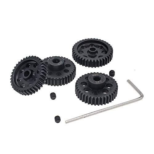 GTHELE 4pcs 48P Pinion Gear 3.175mm Set Hardened 36T 37T 38T 39T 48DP Pitch Gears RC Upgrade Part with Screwdriver - Image 2