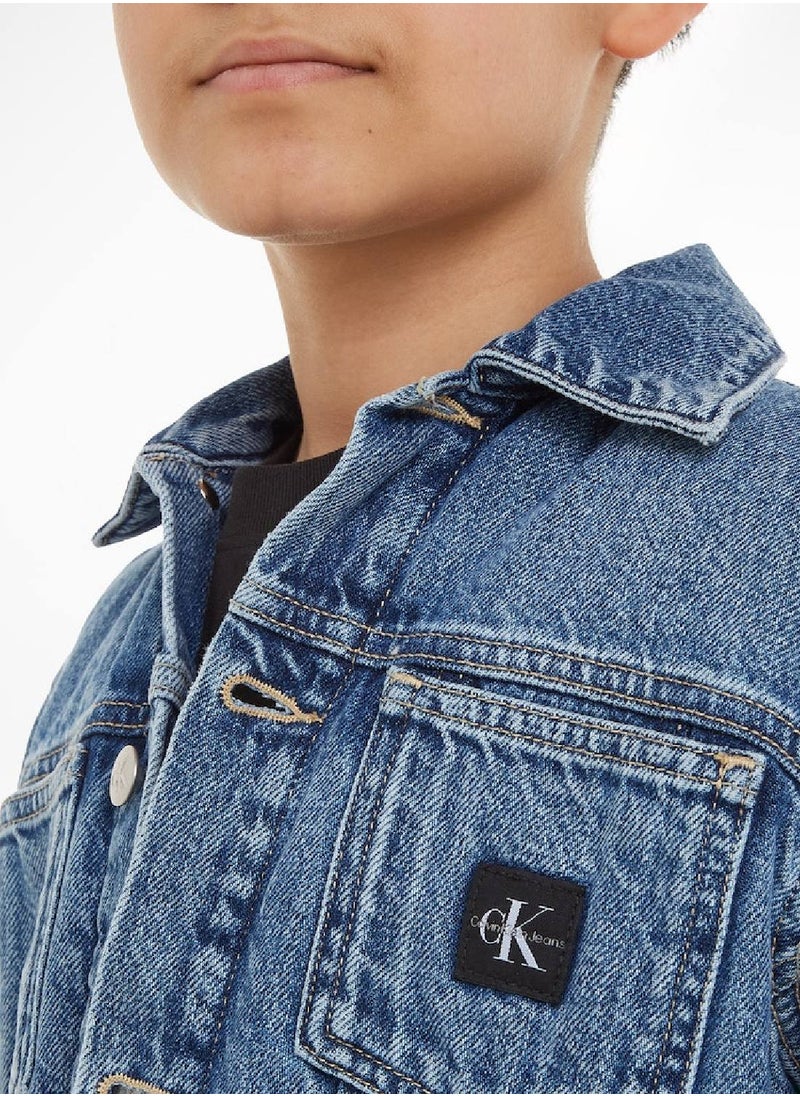 Calvin Klein Jeans - Calvin Klein Jeans Kids, Boys' Jacket - Outwear - Cotton, Denim , Blue - Image 1