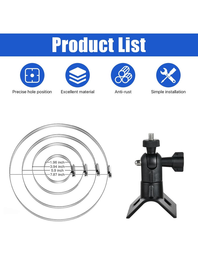 حامل عمود عالمي لكاميرات Arlo و Eufy و Google Nest Cam و Stick Up Cam/Pro و Ring Indoor Cam، يناسب جميع كاميرات المراقبة ذات ثقوب الخيوط القياسية 1/4 (أسود، عبوة واحدة) - Image 3