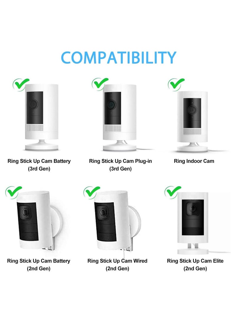 حامل عمود عالمي لكاميرات Arlo و Eufy و Google Nest Cam و Stick Up Cam/Pro و Ring Indoor Cam، يناسب جميع كاميرات المراقبة ذات ثقوب الخيوط القياسية 1/4 (أسود، عبوة واحدة) - Image 2