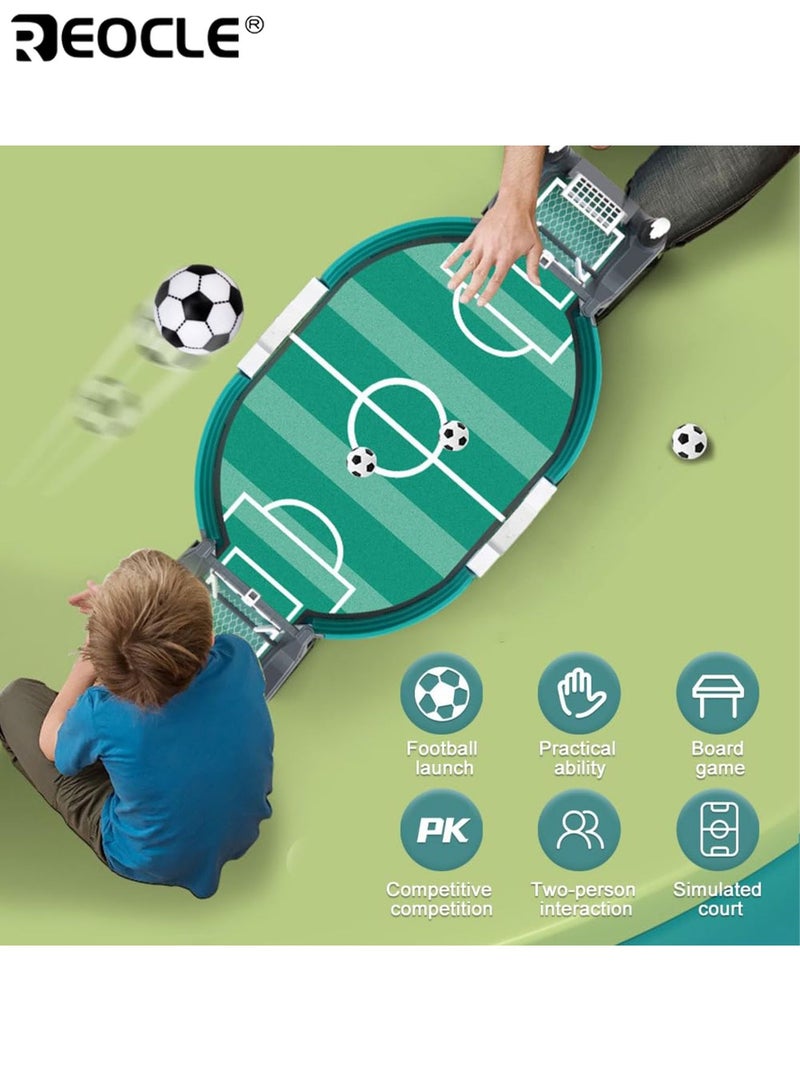 REOCLE Kids Soccer Tabletop Match Toy with 2 Balls Dual Player Interactive Game for Youngsters Portable Design Durable Construction Educational Sports Family Party Game - Image 3