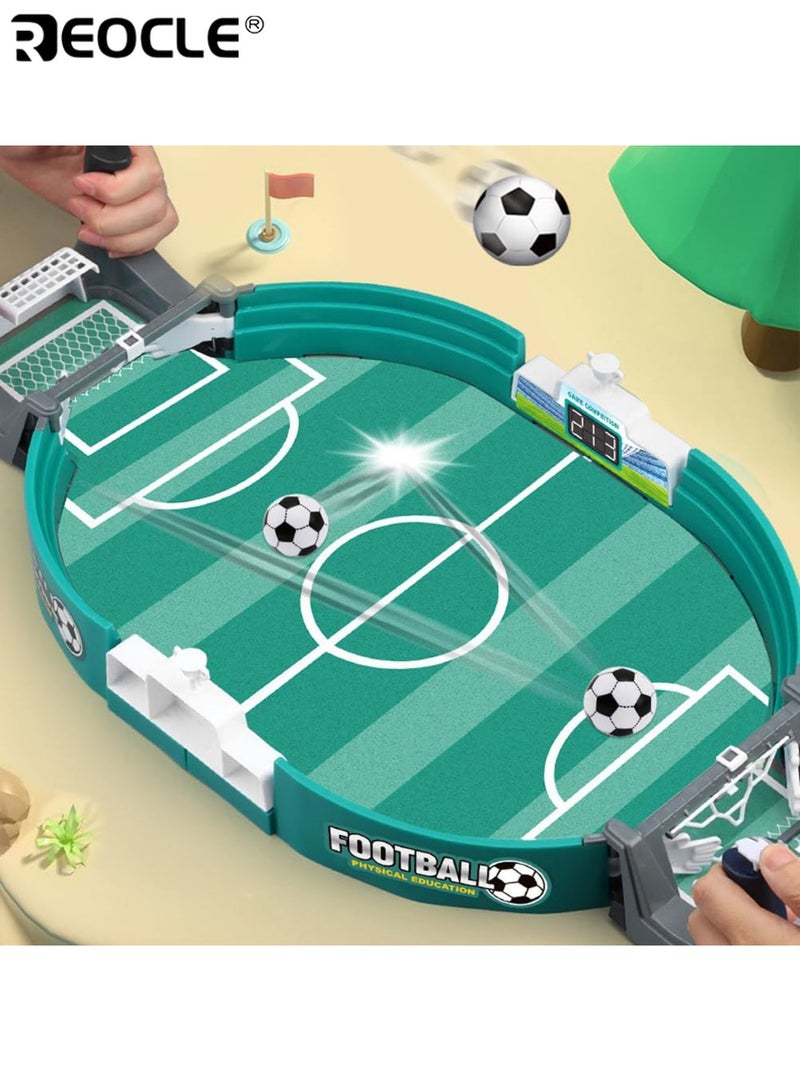 REOCLE Kids Soccer Tabletop Match Toy with 2 Balls Dual Player Interactive Game for Youngsters Portable Design Durable Construction Educational Sports Family Party Game - Image 2