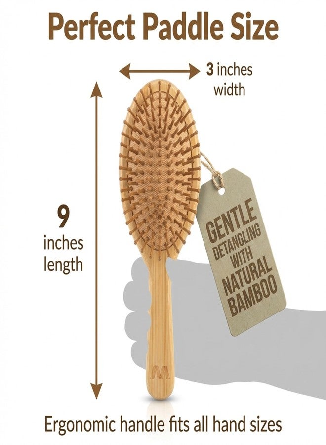 MASAMI Bamboo Hair Brush | Natural Wooden Paddle Brush - Image 5