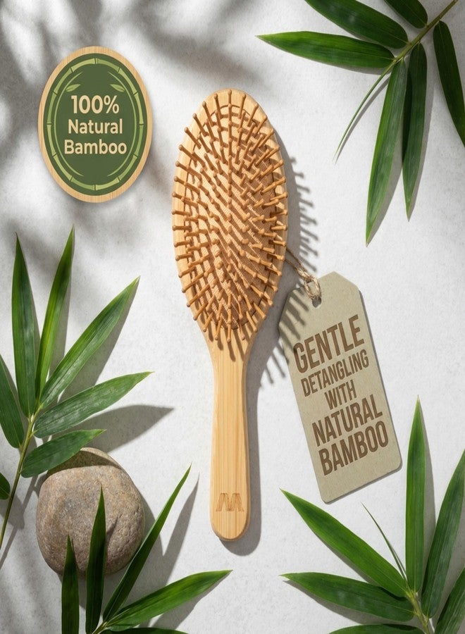 MASAMI Bamboo Hair Brush | Natural Wooden Paddle Brush - Image 3