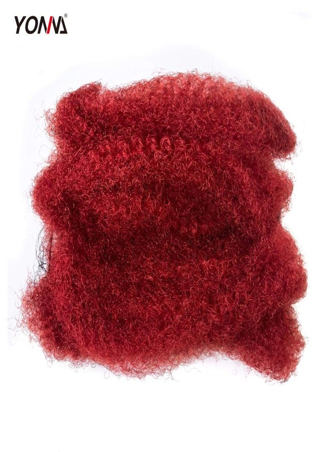 YONNA Tight Afro Kinky Bulk For DreadLocks,Twist Braids Human Hair 8" in Red, 4pcs/lot 4oz - Image 4