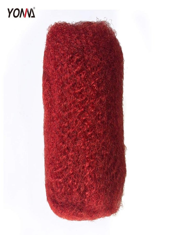 YONNA Tight Afro Kinky Bulk For DreadLocks,Twist Braids Human Hair 8" in Red, 4pcs/lot 4oz - Image 2