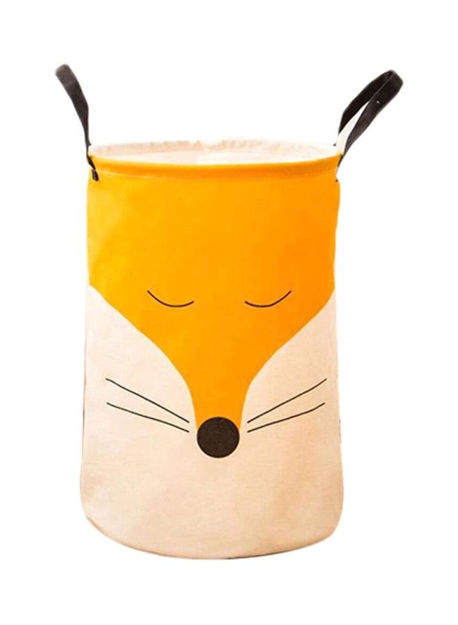 NIBEMINENT Large Storage Printed Laundry Basket Yellow/Beige/Black 35x50cm - Image 1