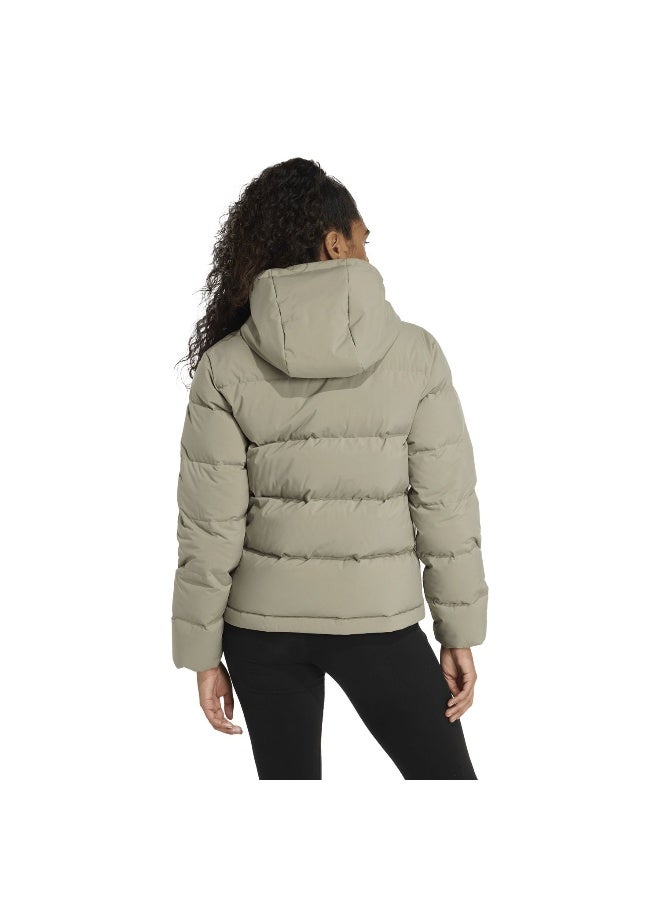 Adidas W Helionic Hd J Green Outdoor Jackets For Women 2XS  - Image 3