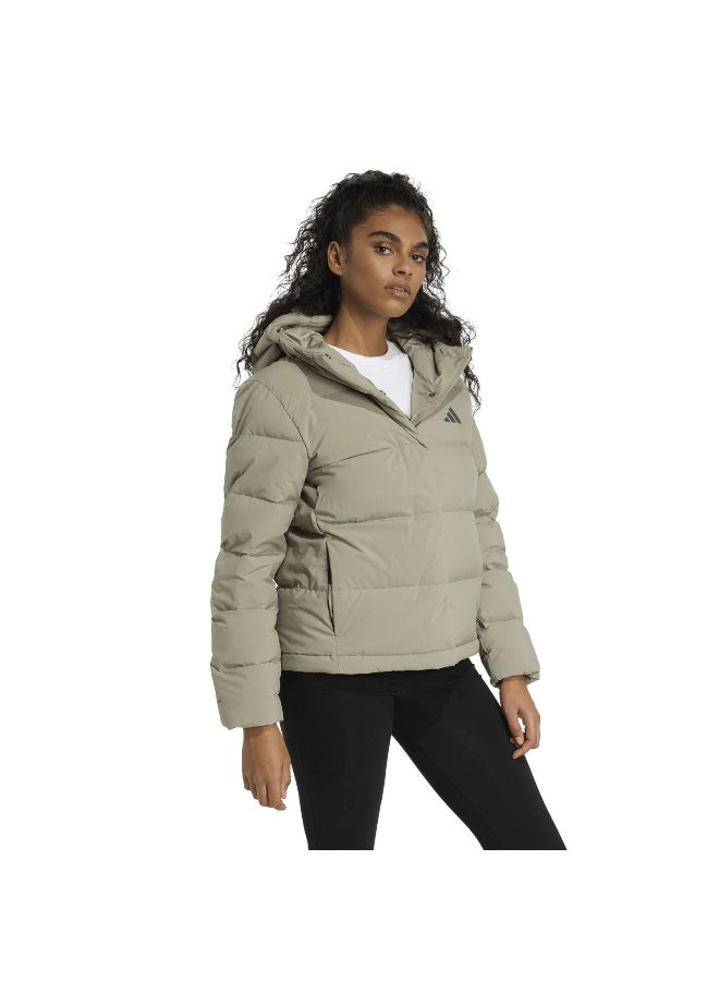 Adidas W Helionic Hd J Green Outdoor Jackets For Women 2XS  - Image 4