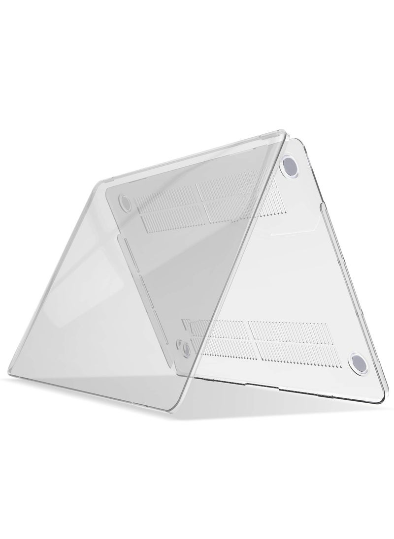 سانموجيد - حافظة SANMUGEED لحافظة MacBook Pro مقاس 13 بوصة M2 2024، 2023، 2022-2016 A2338 M1 A2251 A2251 A2289 A2159 A2159 A2159 A1708 A1708 A1706 مع/بدون شريط اللمس، غطاء غلاف بلاستيكي صلب، شفاف كريستالي - Image 1