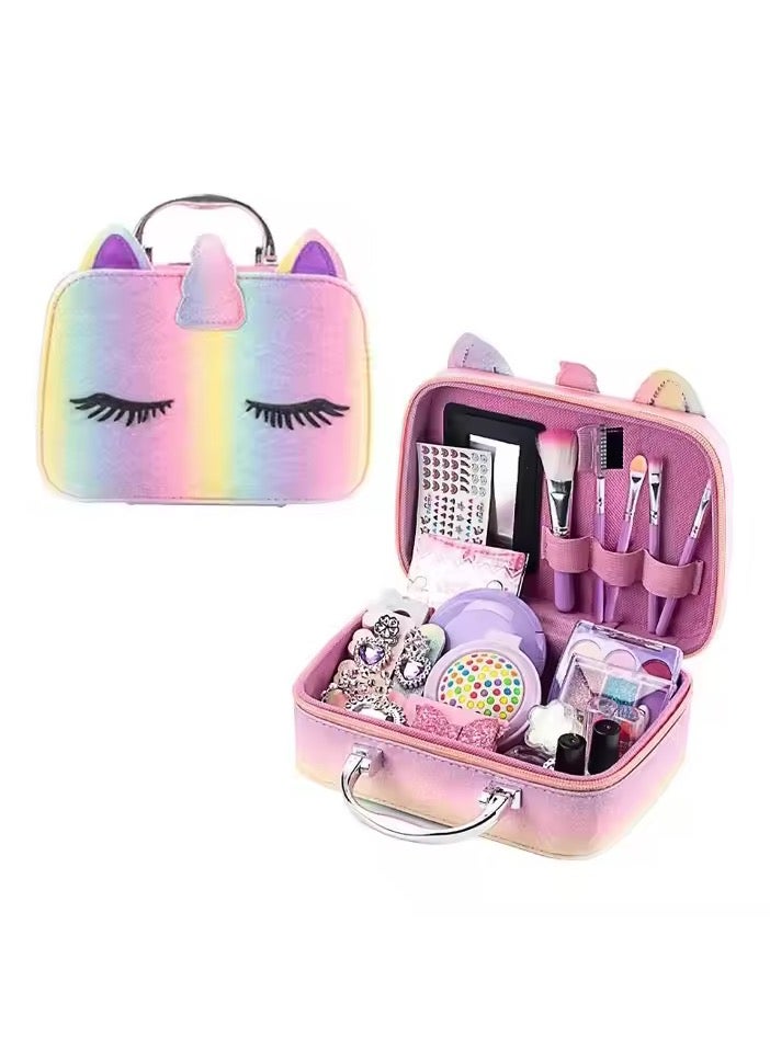ريمي بيلا طقم مكياج للبنات داخل صندوق ملابس أنيق – مستحضرات تجميل قابلة للغسل وآمنة للأطفال، لعبة أزياء وتجميل ممتعة - Image 1
