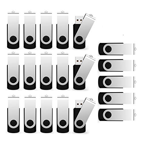 Maspen USB Flash Drive 512MB 20 Pack, Bulk USB 2.0 Thumb Drives Swivel Memory Stick Jump Drive Pen Drive,512MB 20 Pieces - Image 1
