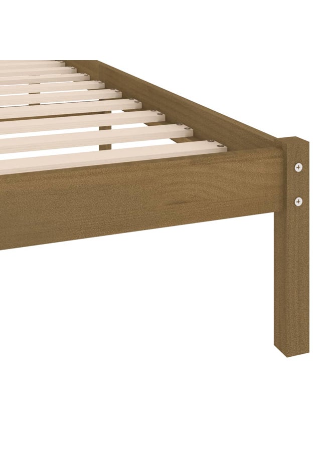 vidaxl 810005  Bed Frame without Mattress Honey Brown Solid Wood 90x200 cm 810005 - Image 5
