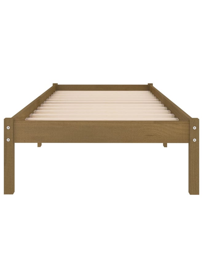 vidaxl 810005  Bed Frame without Mattress Honey Brown Solid Wood 90x200 cm 810005 - Image 4