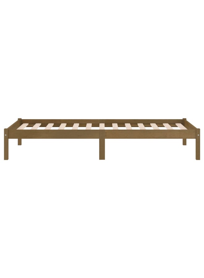 vidaxl 810005  Bed Frame without Mattress Honey Brown Solid Wood 90x200 cm 810005 - Image 3