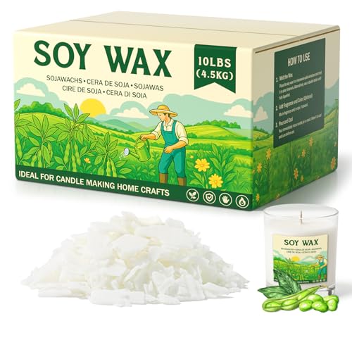 NORVENCE Soy Wax for Candle Making, Natural Soy Wax Flakes 10lb, Premium Candle Wax for DIY Candle Crafting - Image 1