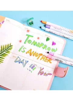 Y&D Highlighters Changing Color Markers Pastel Pen, 12Pcs Highlighter Set Magic Pens Dual Tip Marker Assorted Colors, Double-ended Changeable Pen Candy  - Image 4