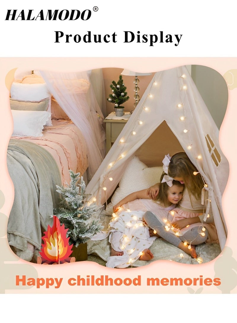 هالامودو خيمة تيبي للأطفال خيمة لعب قابلة للطي وقابلة للغسل خيمة تيبي عالية الجودة خيمة لعب داخلية وخارجية للأطفال الصغار والفتيات والفتيان - Image 5
