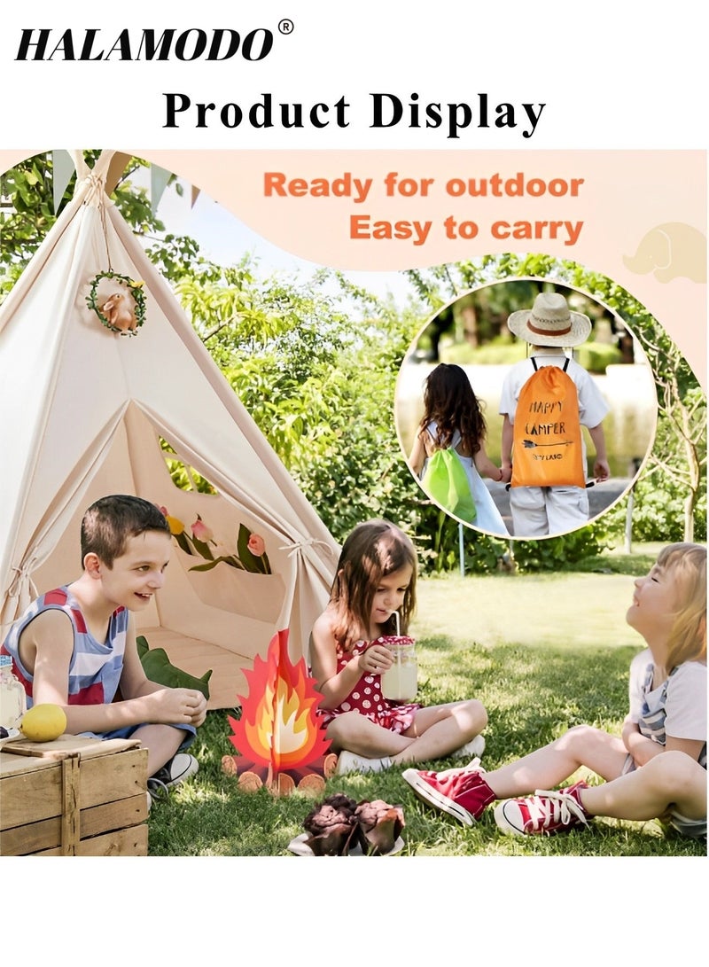 هالامودو خيمة تيبي للأطفال خيمة لعب قابلة للطي وقابلة للغسل خيمة تيبي عالية الجودة خيمة لعب داخلية وخارجية للأطفال الصغار والفتيات والفتيان - Image 4