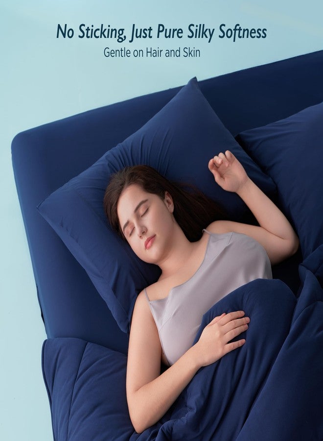 Breescape Cooling Pillow Cases Standard/Queen Size - BlendTek™ Dry & Cool Technology for Hot Sleepers and Night Sweats, 2 Pack Ultra Soft Pillowcases for Hair & Skin Care, 20" x 30", Twilight Blue - Image 5