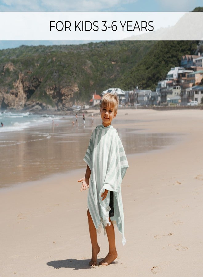 ZICOTO منشفة شاطئ أنيقة بغطاء رأس للأطفال من زيكوتو - بونشو فائق النعومة وسريع الجفاف للأطفال الصغار من عمر 3 إلى 6 سنوات مصنوع من القطن الفاخر - غطاء مثالي لأيام الشاطئ أو مغامرات حمام السباحة والاستحمام - Image 4