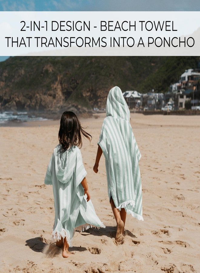 ZICOTO منشفة شاطئ أنيقة بغطاء رأس للأطفال من زيكوتو - بونشو فائق النعومة وسريع الجفاف للأطفال الصغار من عمر 3 إلى 6 سنوات مصنوع من القطن الفاخر - غطاء مثالي لأيام الشاطئ أو مغامرات حمام السباحة والاستحمام - Image 3