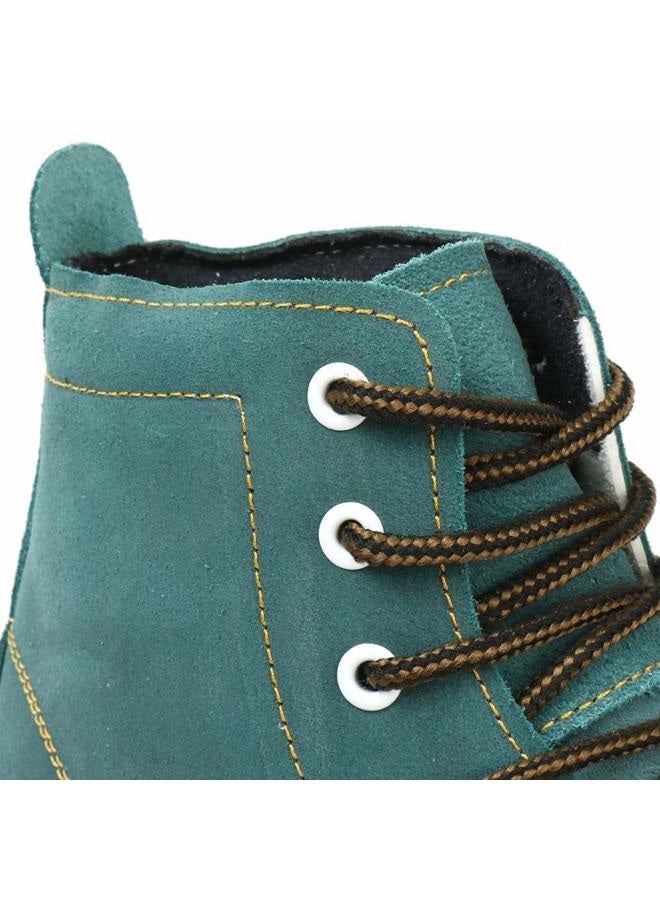 XUDREZ Cowhide Roller Skates for Women and Men High-Top Shoes Double-Row Design,Adjustable Classic Premium Roller Skates (Blue,7) - Image 5