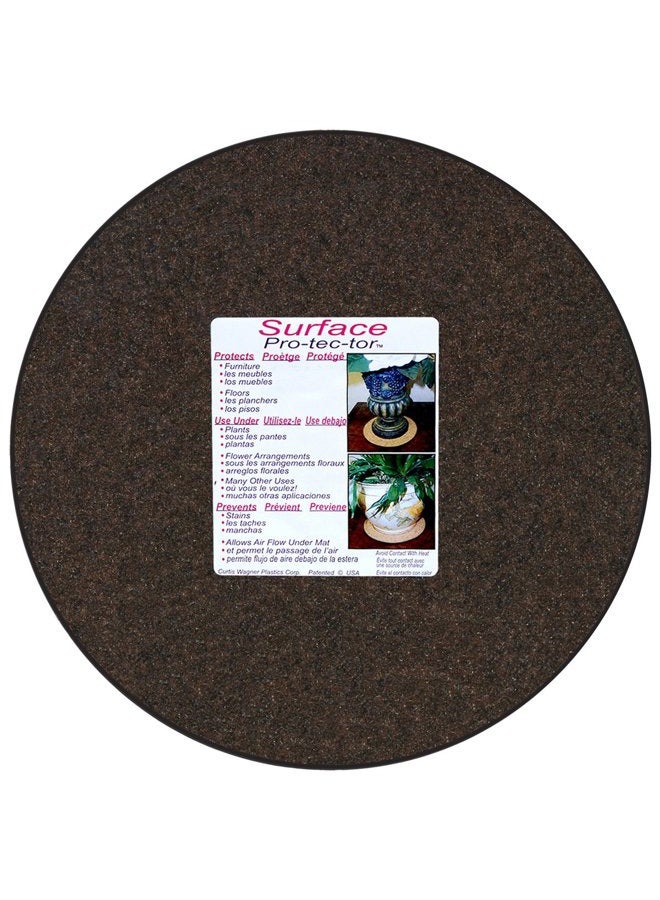 CWP MA-1400 Synthetic Fabric Plant Mat, 14-Inch, Charcoal/Walnut Brown (Packaging label may vary) - Image 1