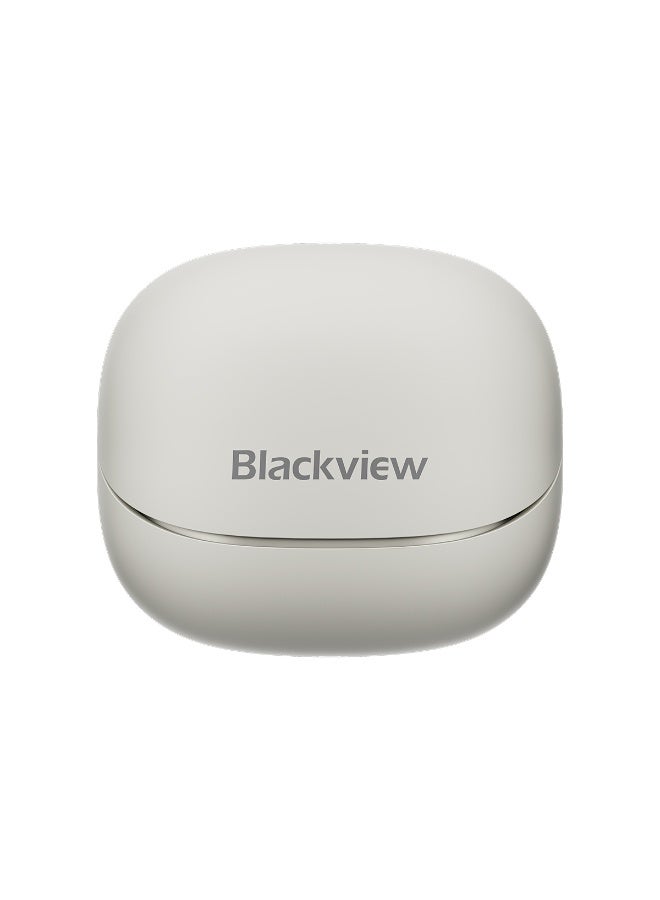 Blackview Blackview AirBuds 9 Smart LED Power Display PNC Noise Reduction Sleep Mode In-ear TWS Earbuds Beige White  - Image 1