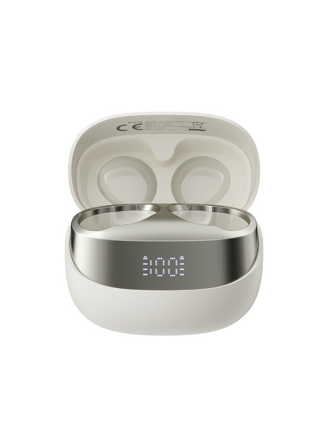 Blackview Blackview AirBuds 9 Smart LED Power Display PNC Noise Reduction Sleep Mode In-ear TWS Earbuds Beige White  - Image 4