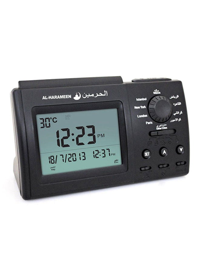 NIBEMINENT Muslim Praying Islamic Azan Table Alarm Clock Black - Image 1