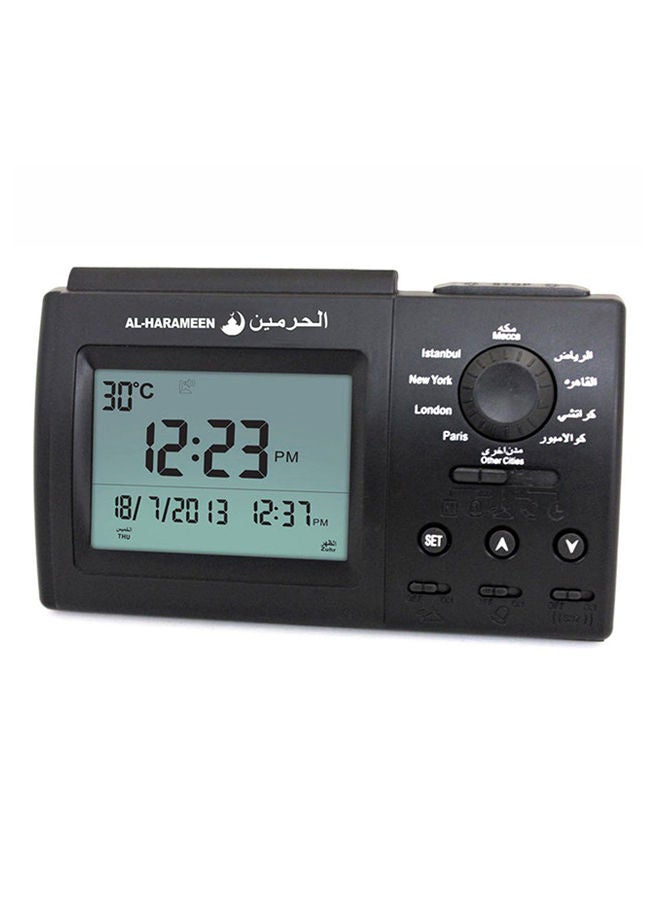 NIBEMINENT Muslim Praying Islamic Azan Table Alarm Clock Black - Image 2