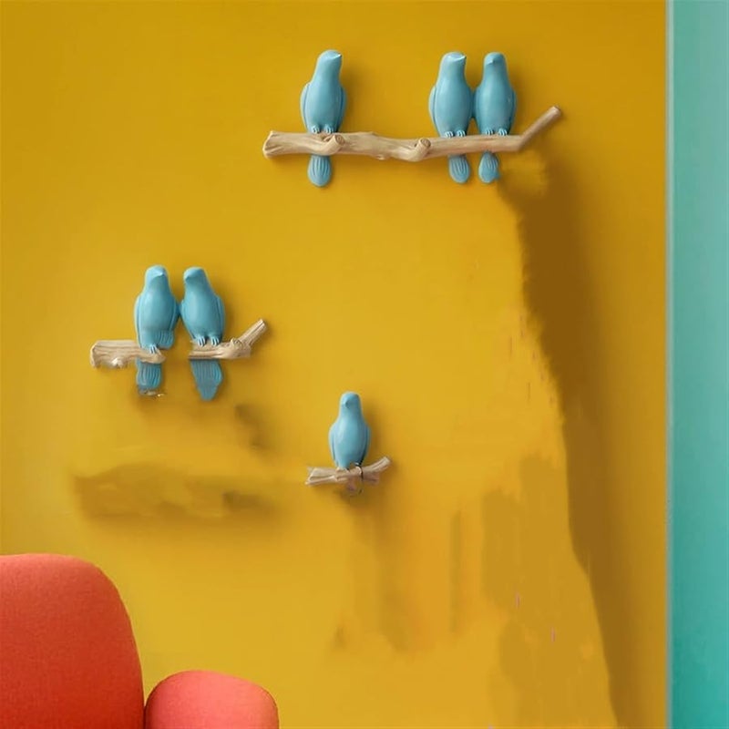 White Resin Bird Wall Hooks Decorative Coat Rack Holder For Keys Bags Clothes - Image 4