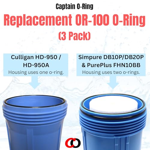 Captain O-Ring - Culligan Compatible OR-100 O-Ring Replacement for Big Blue Filter Housing Buna-N ORing (3 Pack) [Also Compatible with Simpure DB10P/DB20P, PurePlus FHN10BB] - Image 2